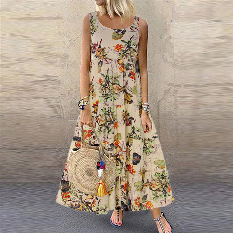 Γυναικείο Λουλουδάτο Bohemian Maxi Φόρεμα - Γυναικεία ρούχα σε εξαιρετικές τιμές! - Minx.gr🥇