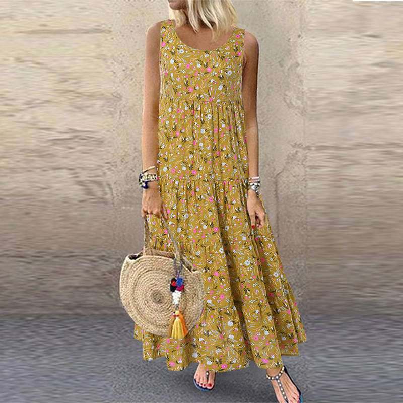 Γυναικείο Λουλουδάτο Bohemian Maxi Φόρεμα - Γυναικεία ρούχα σε εξαιρετικές τιμές! - Minx.gr🥇