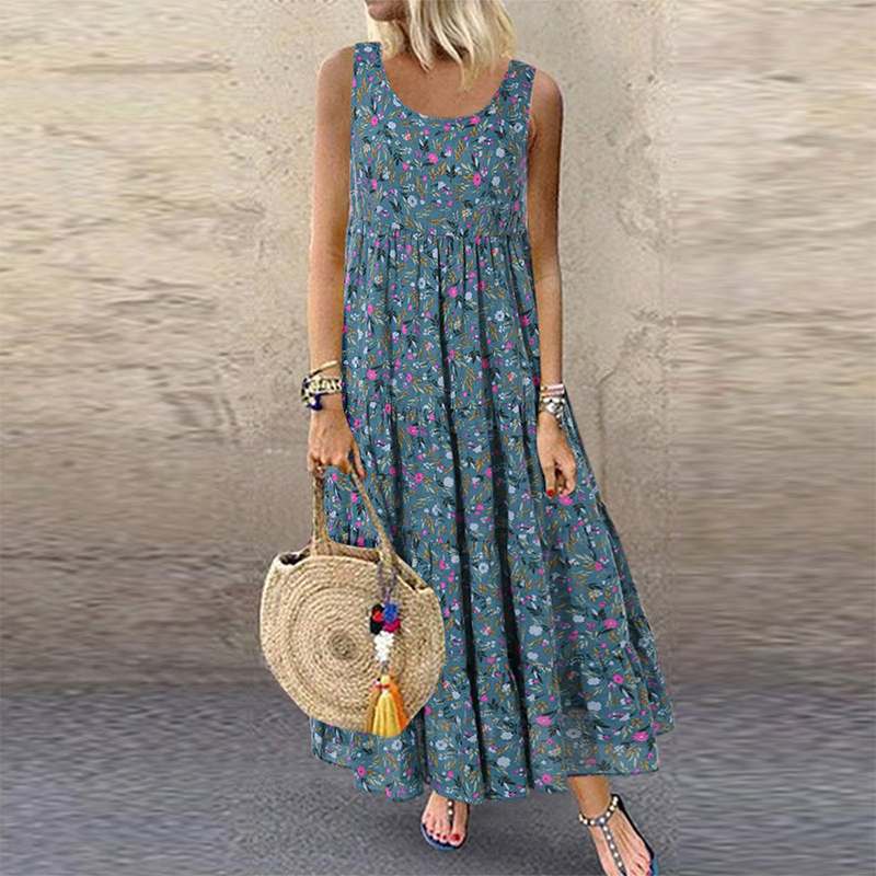 Γυναικείο Λουλουδάτο Bohemian Maxi Φόρεμα - Γυναικεία ρούχα σε εξαιρετικές τιμές! - Minx.gr🥇