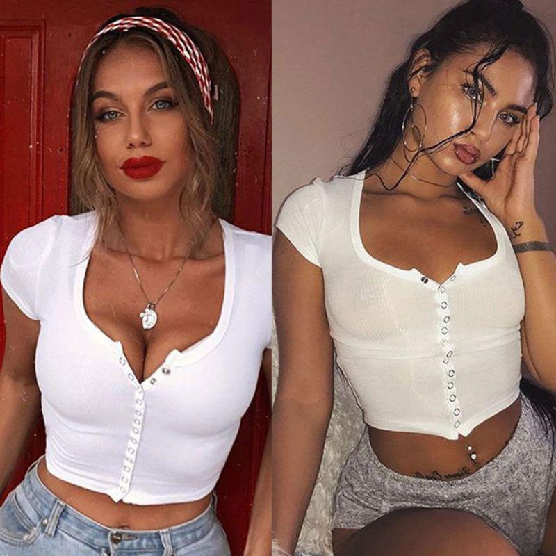 Crop Tops - Γυναικείο Κοντό Μπλουζάκι - Γυναικεία μόδα σε εξαιρετικές τιμές! - Minx.gr🥇