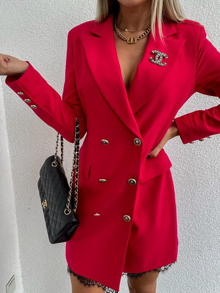 Dresses - Γυναικείο Φόρεμα Μεσαίου Μήκους Με Κουμπιά - Γυναικεία μόδα σε εξαιρετικές τιμές! - Minx.gr🥇